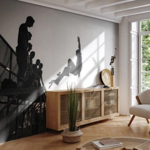 Samolepiaca Fototapeta Deluxe Sticker - Hrdinovia a diváci - Skatepark, skateboard, Šport - 500x350 cm