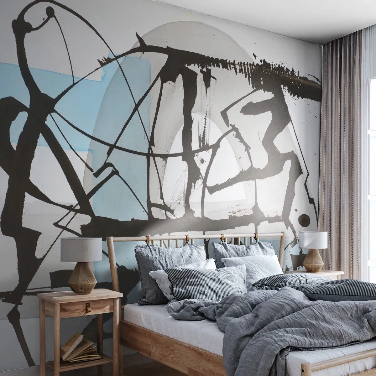 Fototapeta Premium Canvas - Aj napriek tomu modrý - Abstrakcia, Kus, Chaos - 500x350 cm