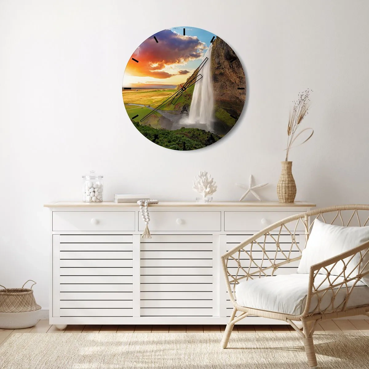 Nástenné hodiny - Vrchol islandského leta - 40x40 cm