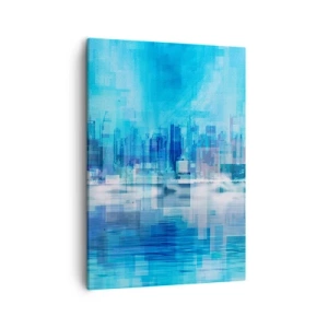 Obraz na plátne - Utopené v modrej - 50x70 cm