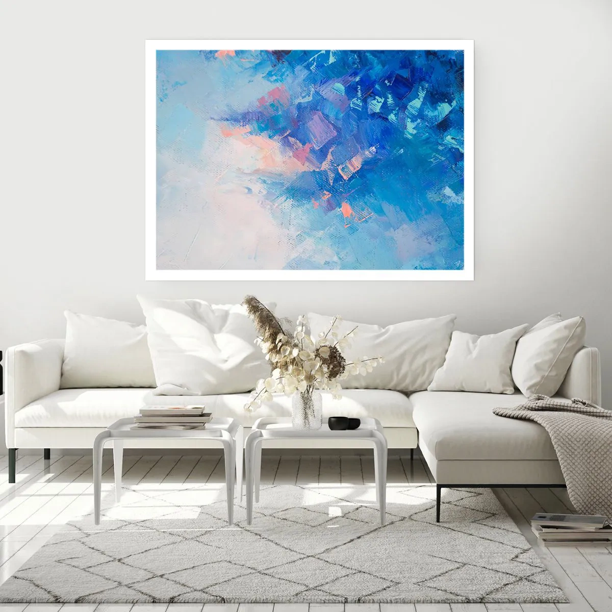 Plagát - Zimná abstrakcia - 70x50 cm