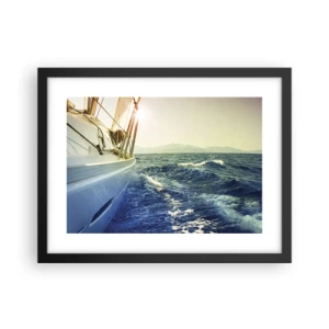 Plagát v čiernom ráme - Za dobrodružstvom - 40x30 cm