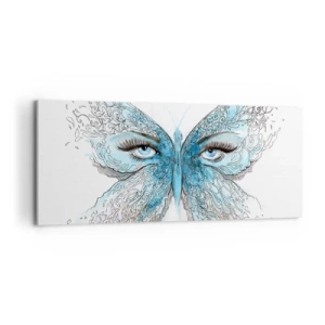 Obraz na plátne - Sýkorka modrinka eros - 100x40 cm