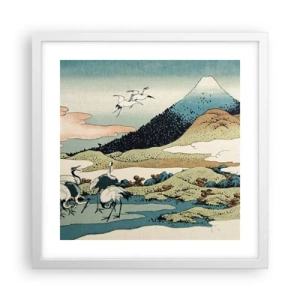 Plagát v bielom ráme - V japonskom duchu - 40x40 cm