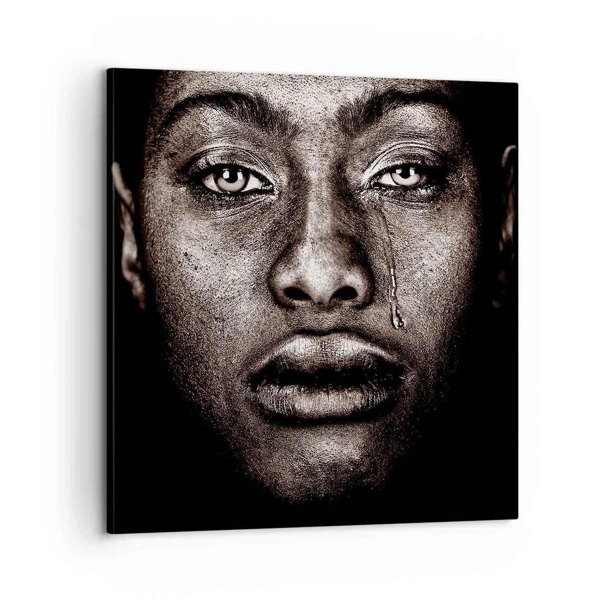 Obraz na plátne - Jedna slza - 60x60 cm