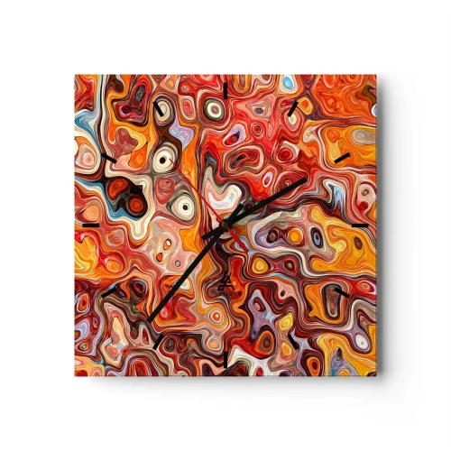 Nástenné hodiny - Keby sa orechy rozpúšťali v mede - 30x30 cm