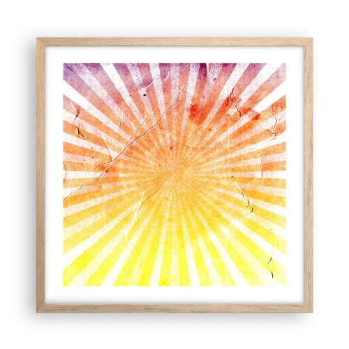 Plagát v ráme zo svetlého duba - Východy a západy - 50x50 cm