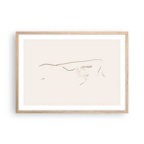 Plagát v ráme zo svetlého duba - Tvar túžby - 70x50 cm