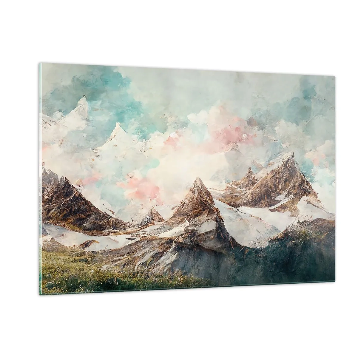 Obraz na skle - Skalné čepele - 120x80 cm
