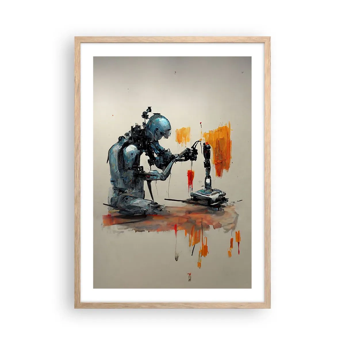 Plagát v ráme zo svetlého duba - Už zajtra… - 50x70 cm