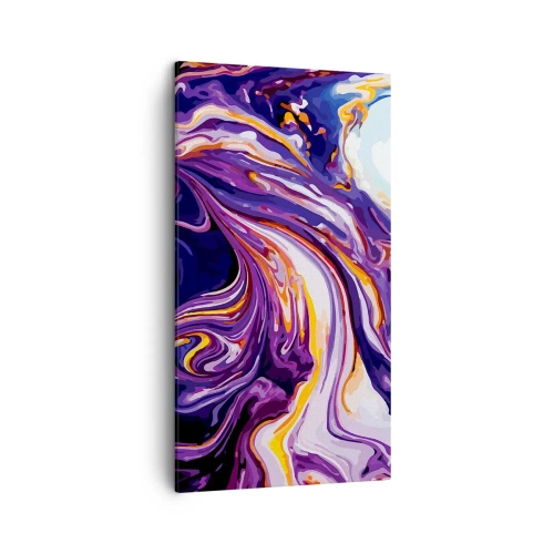 Obraz na plátne - Záhyb priestoru vo fialovej - 45x80 cm