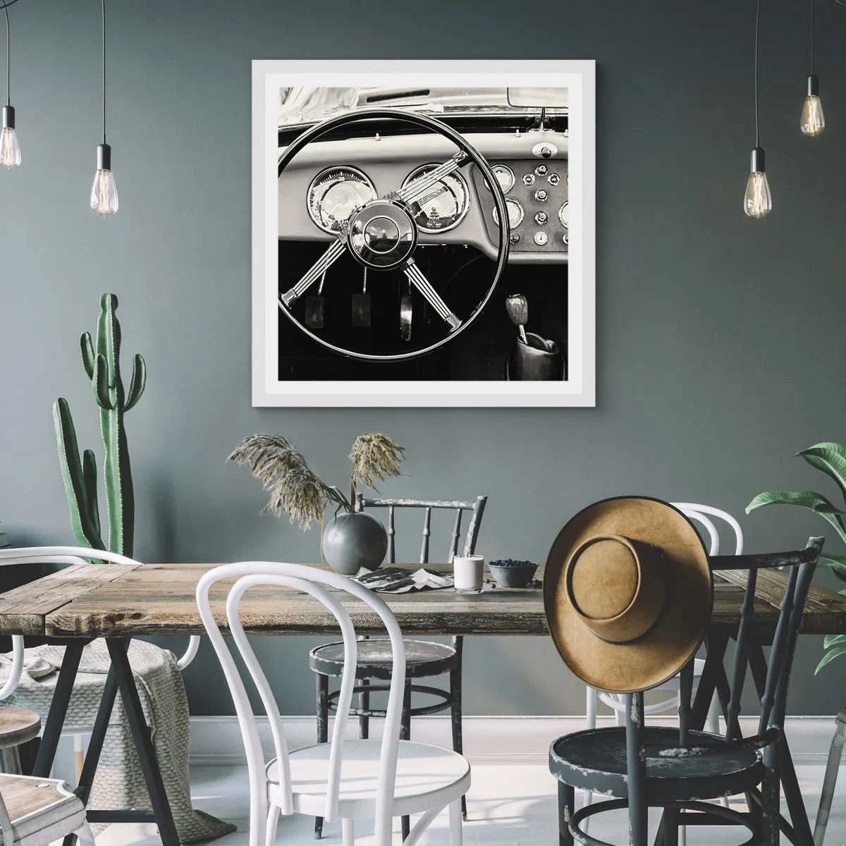 Plagát v bielom ráme - Sen zberateľov - 30x30 cm