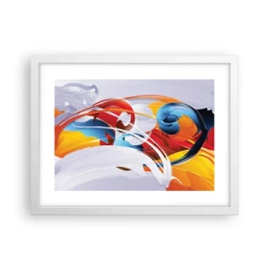 Plagát v bielom ráme - Tanec živlov - 40x30 cm