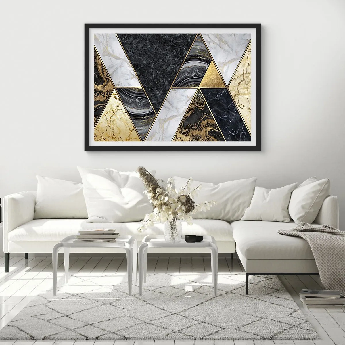 Plagát v čiernom ráme - Kameň vedľa kameňa - 70x50 cm