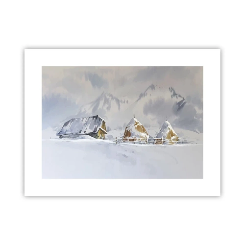 Plagát - V zasneženom údolí - 40x30 cm