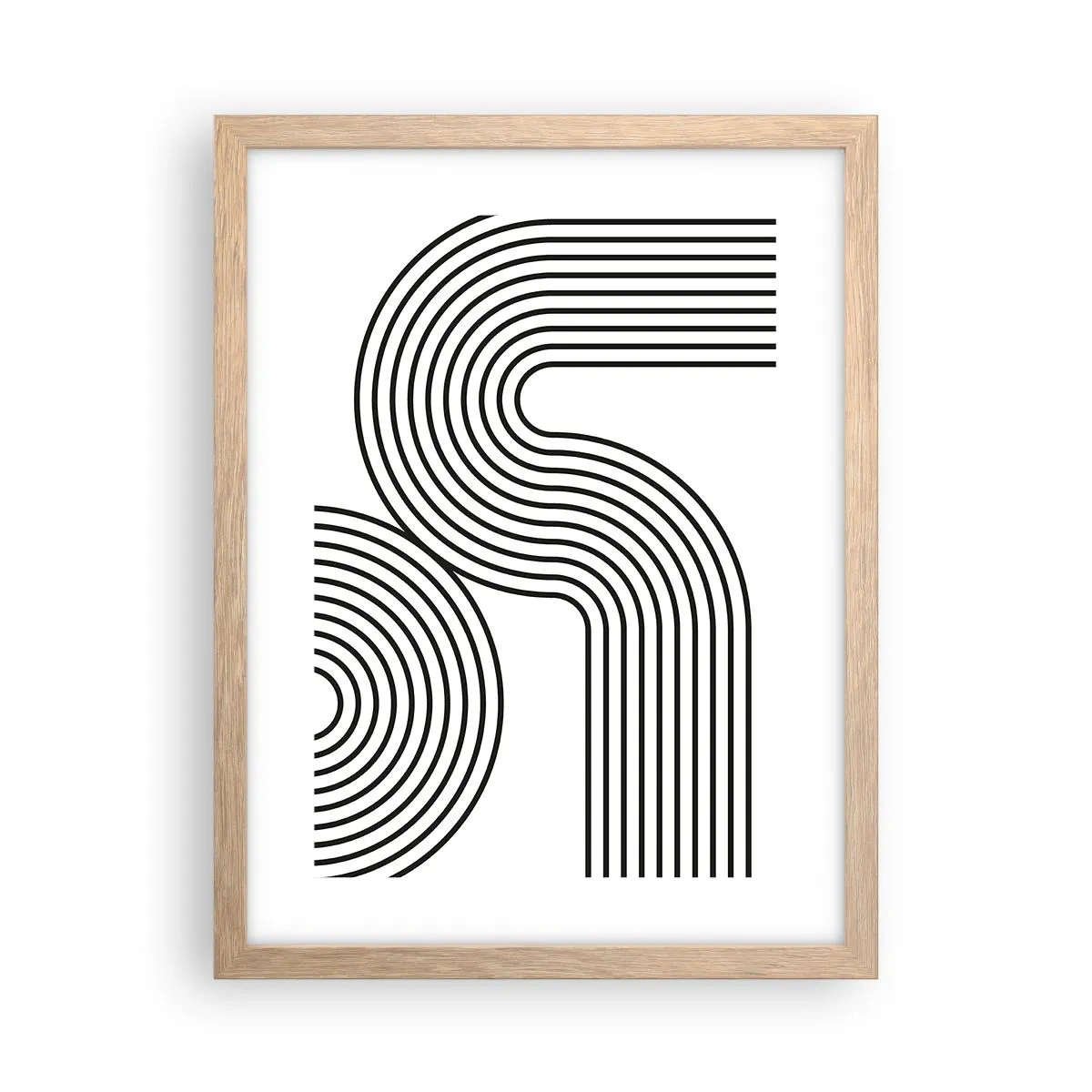 Plagát v ráme zo svetlého duba - V zákrute - 30x40 cm