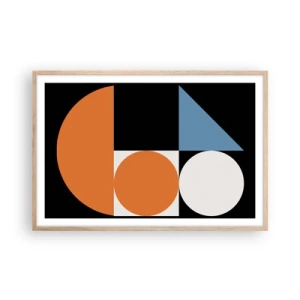Plagát v ráme zo svetlého duba - Figurínový systém - 91x61 cm