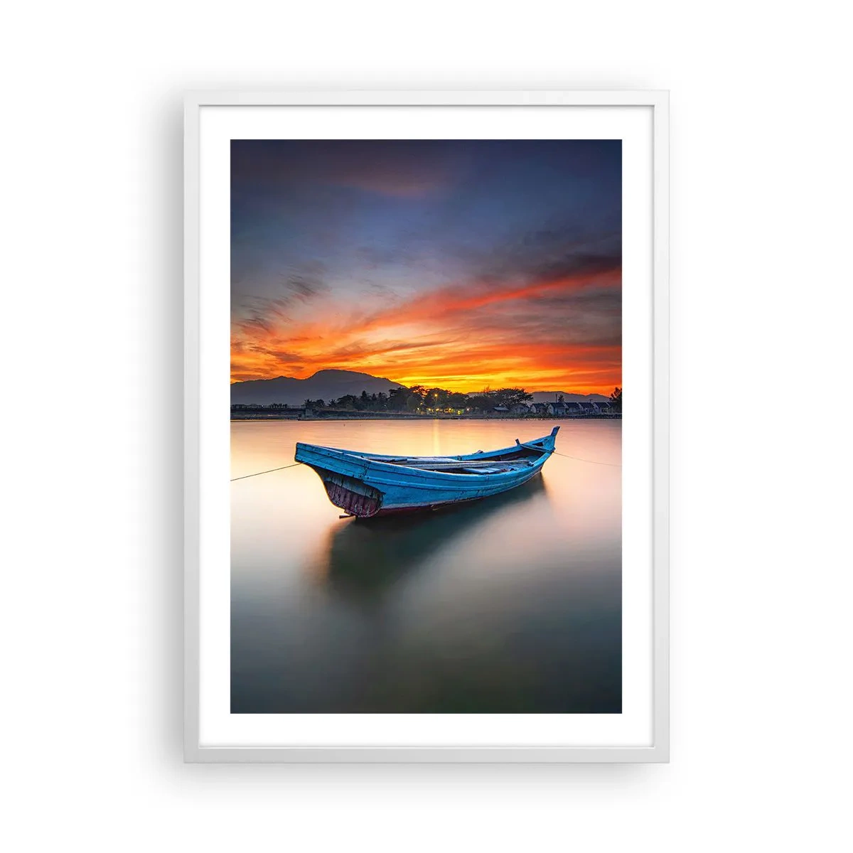 Plagát v bielom ráme - Blíži sa dobrá noc - 50x70 cm