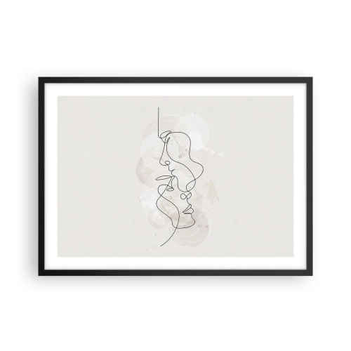 Plagát v čiernom ráme - Zamotaní v objatí - 70x50 cm