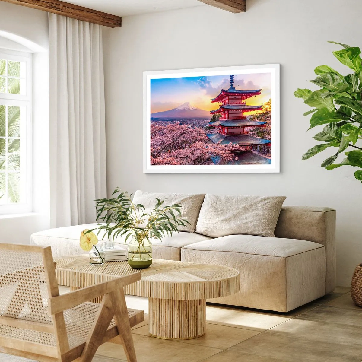 Plagát v bielom ráme - Podstata japonského ducha - 91x61 cm