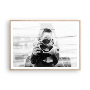 Plagát v ráme zo svetlého duba - Tvorca a materiál - 100x70 cm