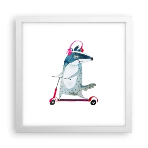 Plagát v bielom ráme - Jazvečie radosti - 30x30 cm