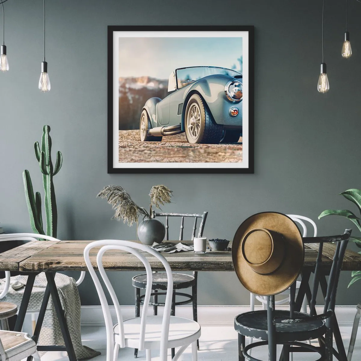 Plagát v čiernom ráme - Pretože na štýle záleží - 60x60 cm