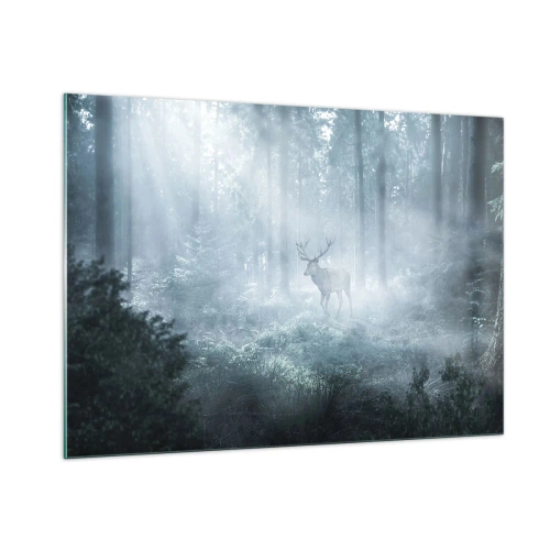 Obraz na skle - Ranná obchôdzka sídliska - 100x70 cm