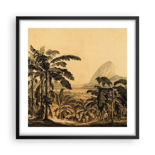 Plagát v čiernom ráme - V koloniálnom štýle - 50x50 cm