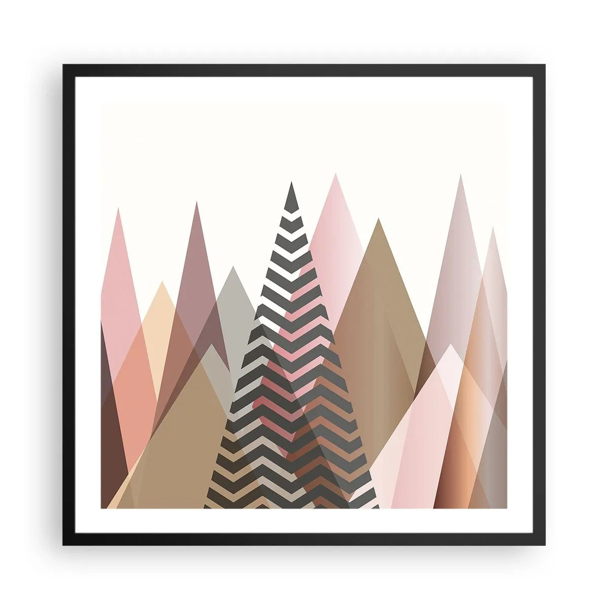 Plagát v čiernom ráme - Pyramidálny pohľad - 60x60 cm