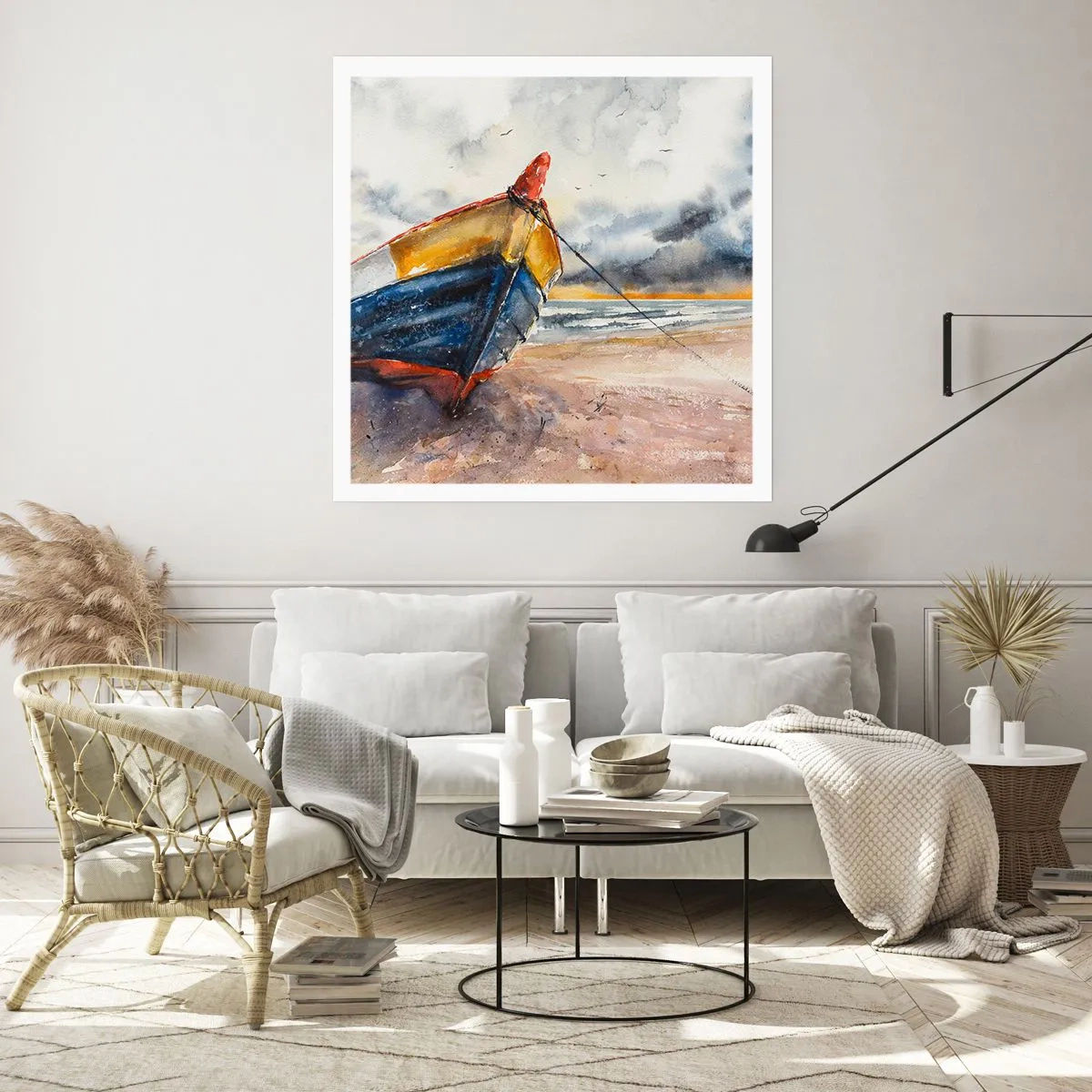 Plagát - Odpočinok na brehu - 40x40 cm