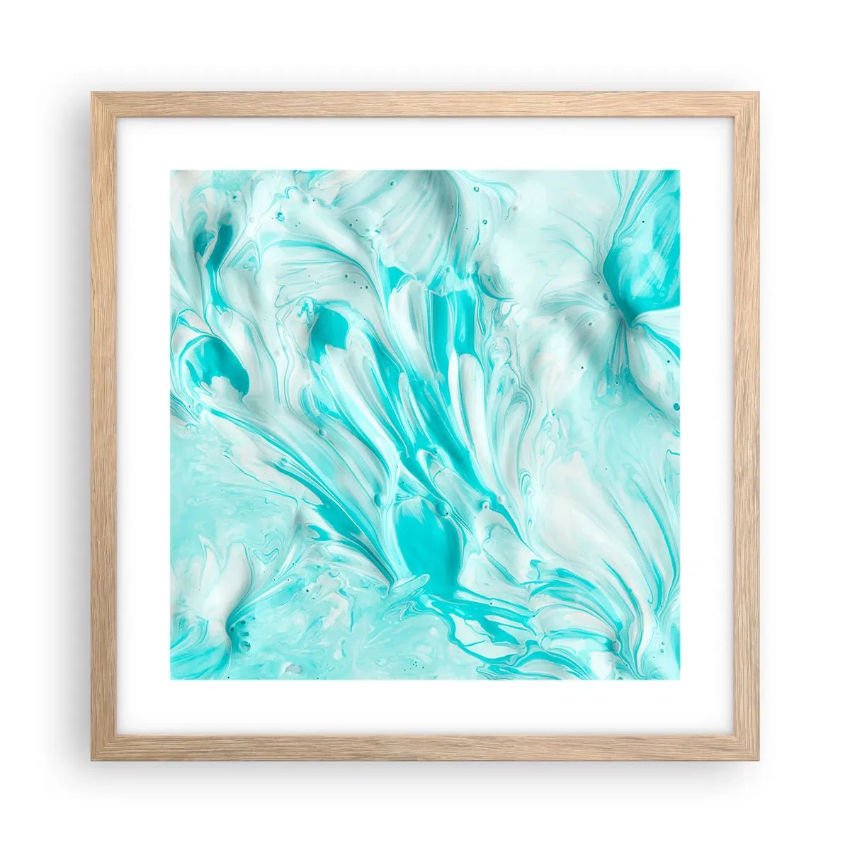 Plagát v ráme zo svetlého duba - Navždy spolu - 40x40 cm