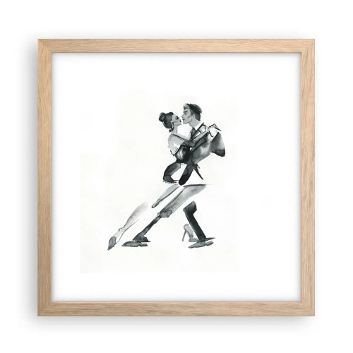 Plagát v ráme zo svetlého duba - V jednom rytme - 30x30 cm