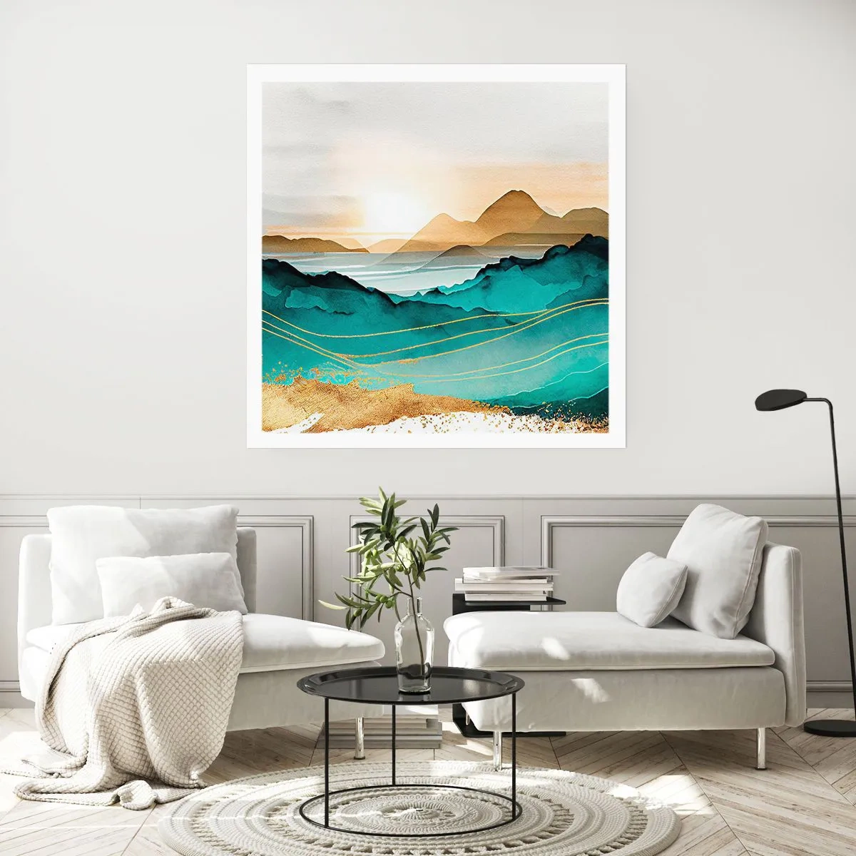 Plagát - Na pokraji abstrakcie – krajina - 60x60 cm