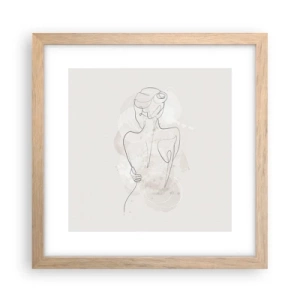 Plagát v ráme zo svetlého duba - Ako citlivý nástroj - 30x30 cm