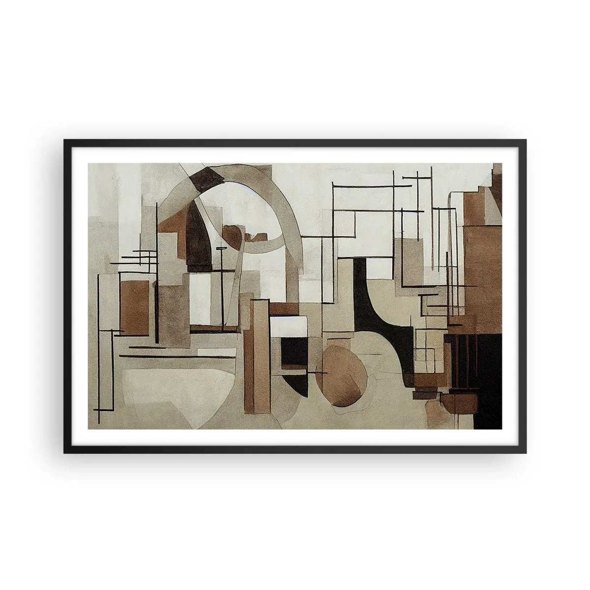 Plagát v čiernom ráme - Mestská krajina 2.0 - 91x61 cm