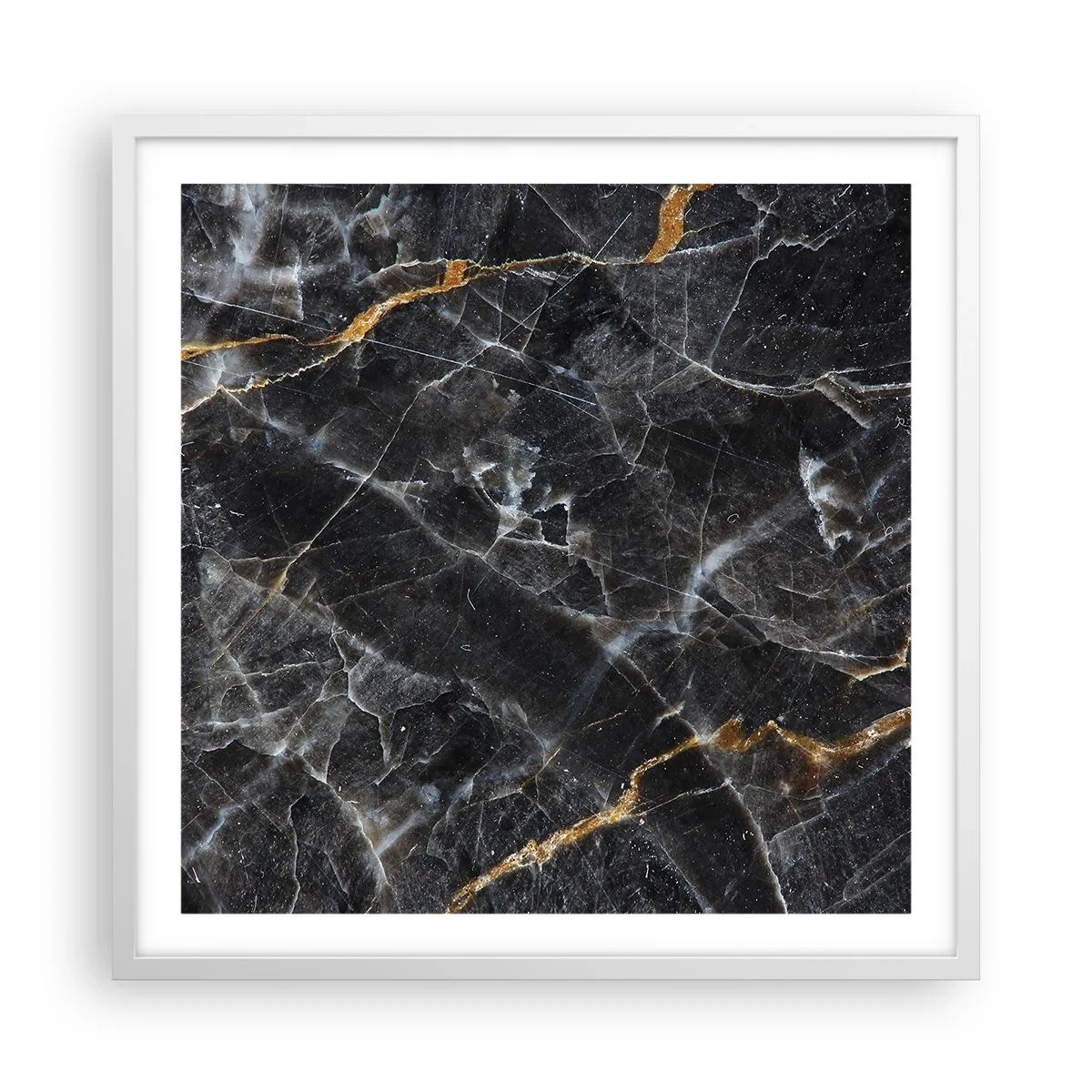 Plagát v bielom ráme - Vnútorný život kameňa - 60x60 cm