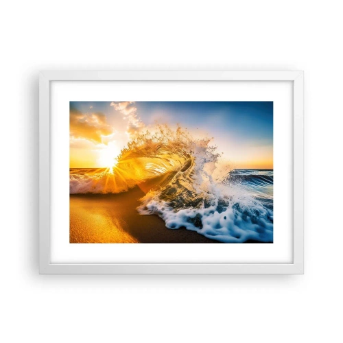 Plagát v bielom ráme - Hra v piesku - 40x30 cm