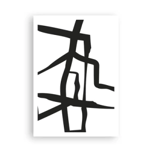 Plagát - Čiernobiela konštrukcia - 70x100 cm
