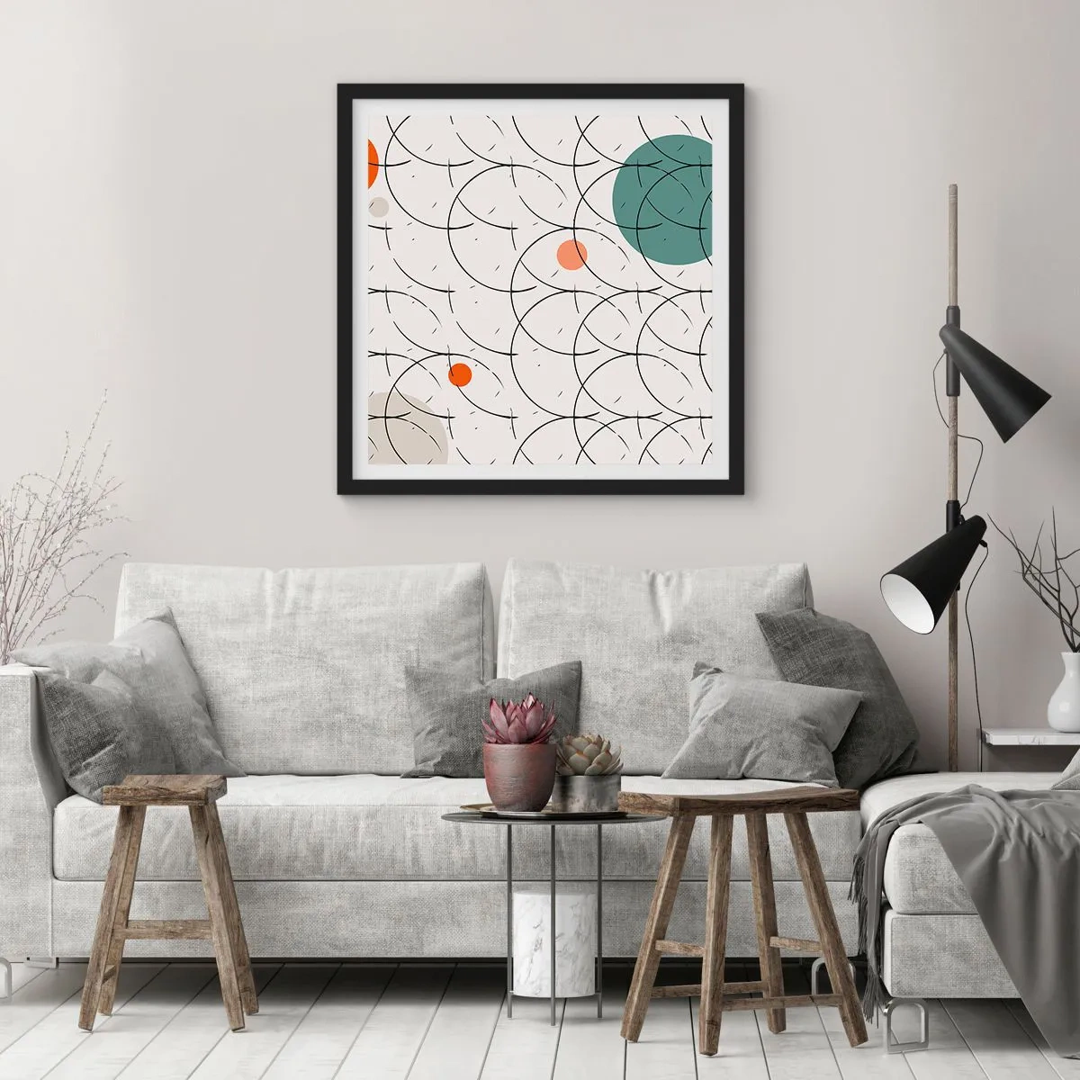 Plagát v čiernom ráme - V duchu pop-artu - 50x50 cm