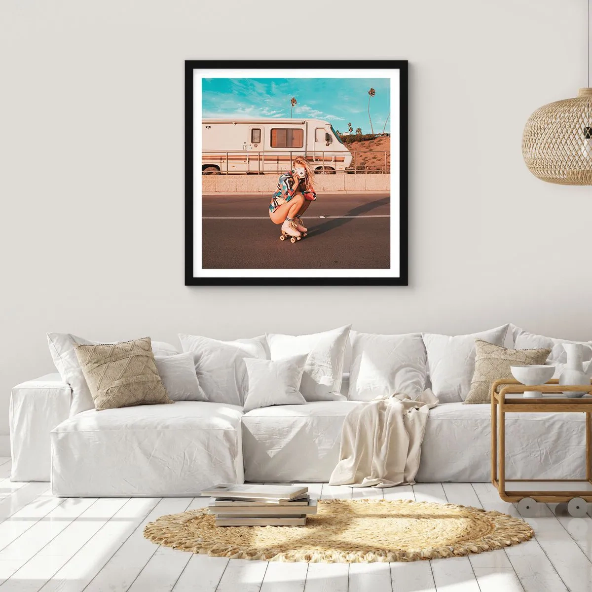 Plagát v čiernom ráme - Usmejte sa! - 50x50 cm