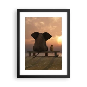 Plagát v čiernom ráme - Je skvelé spolu mlčať - 30x40 cm