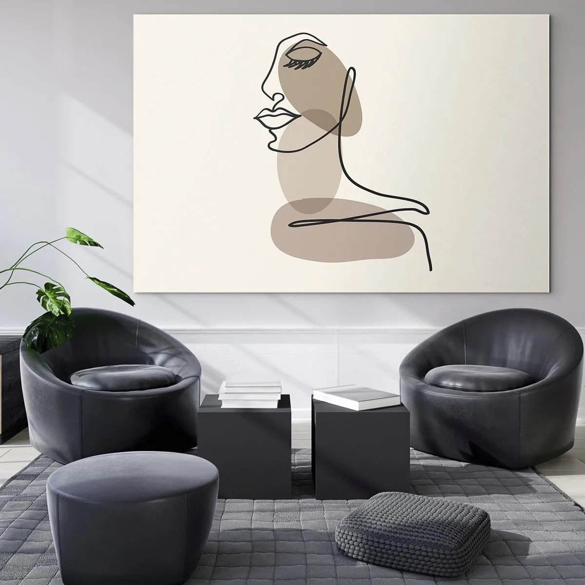 Obraz na skle - Určitá línia krásy - 100x70 cm