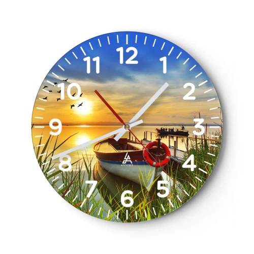 Nástenné hodiny - Kormorány už odlietajú - 30x30 cm