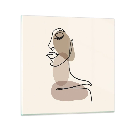 Obraz na skle - Určitá línia krásy - 30x30 cm