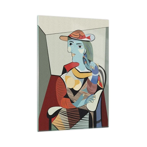 Obraz na skle - Očami Picassa - 80x120 cm