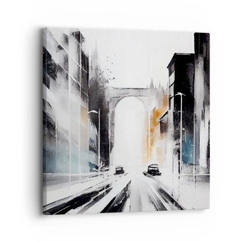 Obraz na plátne - Štúdia mesta: architektúra a pohyb - 30x30 cm