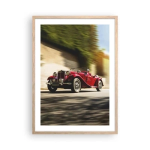 Plagát v ráme zo svetlého duba - Krajšia ako Níke Samotrácka - 50x70 cm