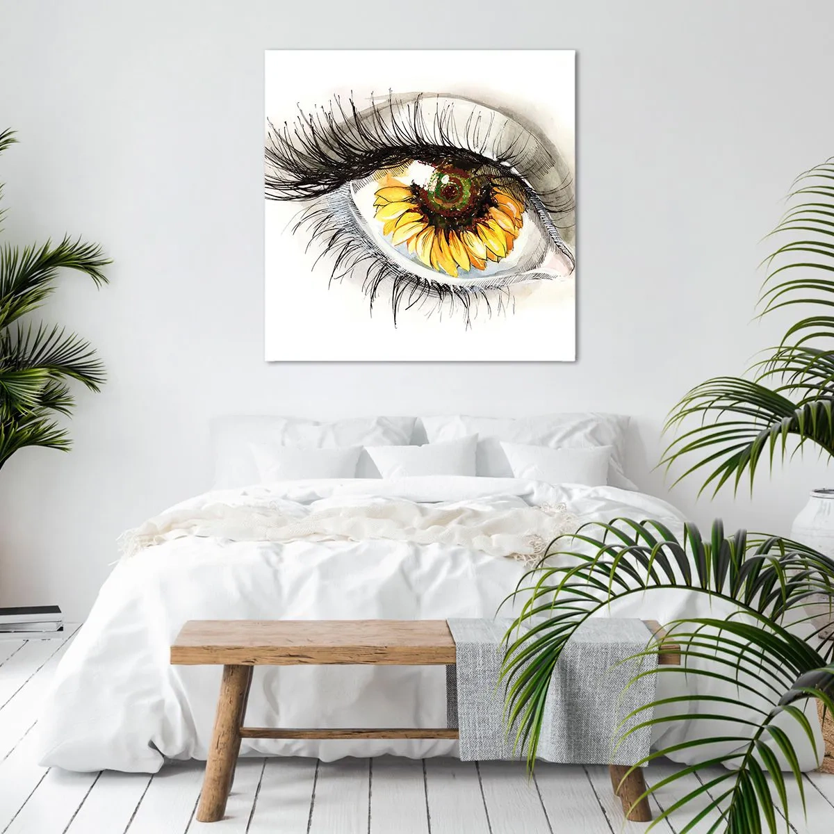 Obraz na plátne - Pohľad žeravý ako leto - 60x60 cm