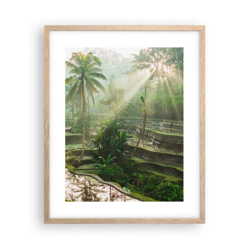 Plagát v ráme zo svetlého duba - Vyrastať na slnku - 40x50 cm